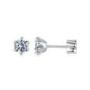 925 Sterling Silver 0.5 Carat Moissanite Earrings for Women-2