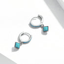 S925 Sterling Silver Turquoise Earrings - 2.1*0.7cm for Women-7