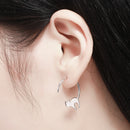 925 Sterling Silver Earrings for Women - 3*2.5cm, Platinum Plated-5