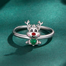 925 Sterling Silver Enamel Pavé CZ Ring-5