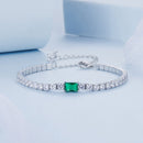 925 Sterling Silver 145+65mm Pavé Setting CZ Bracelet-5