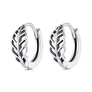 925 Sterling Silver Oxidized Earrings 12*5mm-2