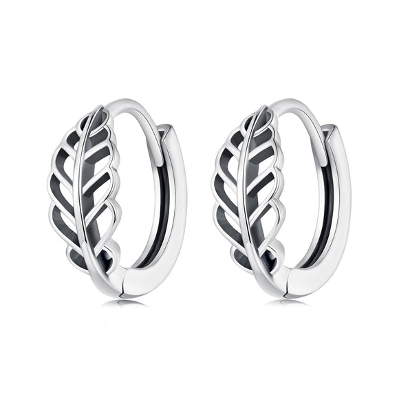 925 Sterling Silver Oxidized Earrings 12*5mm