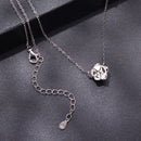 925 Sterling Silver Moissanite 0.5 Carat White Gold Plated Necklace for Women-4