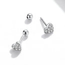 925 Sterling Silver Earrings with Pavé Setting CZ-5