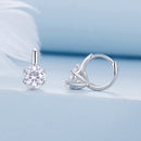 925 Sterling Silver Earrings with CZ and Platinum Plating, Size 13*7mm for Women-3
