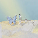 925 Sterling Silver Enamel White Gold Plated Earrings for Women - 1.0x1.2cm-4