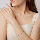 925 Sterling Silver Plated White Gold 17+3.5cm Heart-Shaped Bracelet for Women-6