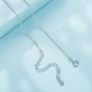 925 Sterling Silver Necklace with CZ in Rose Gold and Platinum Finish, 400mm Chain Length for Women-6