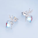 925 Sterling Silver Moonstone CZ Earrings for Women-7