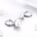 925 Sterling Silver Earrings with Quality Shell Pearl and CZ for Women-3