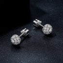 925 Sterling Silver White Gold Plated Moissanite Earrings Size 10mm for Women-4