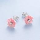 925 Sterling Silver Earrings with High-Quality Nacre and Pavé CZ, Oxidized Silver-3