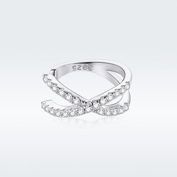 925 Sterling Silver Earrings with Pavé Setting CZ - 1.2cm Diameter