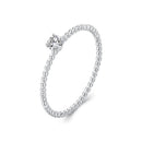 925 Sterling Silver 3mm Moissanite Ring for Women - Size 6-2