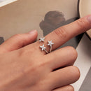 925 Sterling Silver Pavé Setting CZ White Gold Ring for Women-5