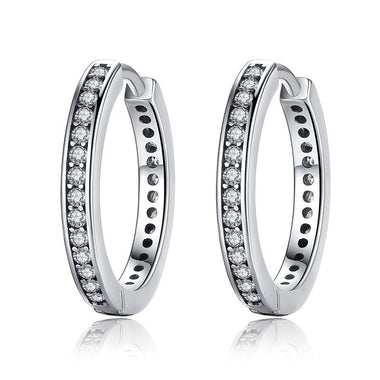 925 Sterling Silver Earrings with Pavé Setting CZ