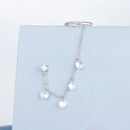 925 Sterling Silver Earrings with Pave Setting CZ - White Gold Plated for Women-3