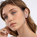 925 Sterling Silver Enamel Pavé Cz Earrings for Women-7