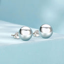 925 Sterling Silver Plated White Gold Earrings - 10mm for Women-6