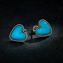 925 Sterling Silver Oxidized Turquoise Earrings for Women-7