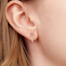 925 Sterling Silver Plated White Gold Earrings Size 1.4x0.2cm for Women-6