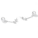 925 Sterling Silver Earrings with Pavé Setting CZ & Quality Shell Pearl-4