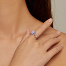 925 Sterling Silver Enamel Process Pavé Setting CZ Ring for Women-6