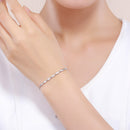 925 Sterling Silver Bracelet 22cm for Women-6