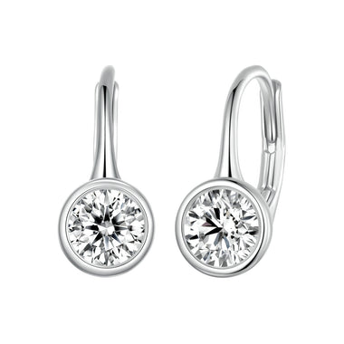 925 Sterling Silver 0.50 Carat Moissanite Earrings for Women