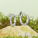 925 Sterling Silver Earrings for Women, Oxidized Silver, 1.4x0.35 cm-3