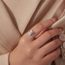 925 Sterling Silver Oxidized Silver Dog Ring for Women-7