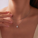 925 Sterling Silver 0.06 Carat & 0.20 Carat Moissanite Necklace with White Gold Plating for Women-8