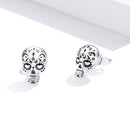 S925 Oxidized Silver Earrings Size 1*0.7cm for Women-3
