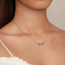 925 Sterling Silver Pendant Necklace with Pavé CZ and Plated Platinum-6