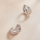 S925 Sterling Silver Earrings with Pavé Setting CZ, 1.1*0.6cm, for Women-5