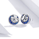 925 Sterling Silver Oxidized CZ Pavé Earrings-3