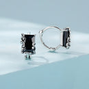 925 Sterling Silver Earrings with CZ and Oxidized Finish for Women-2