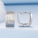 925 Sterling Silver Earrings for Women with White Gold Plating - 1.1cm x 0.7cm-2