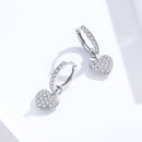 925 Sterling Silver CZ Pavé Setting Earrings for Women-5