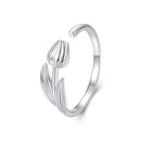 925 Sterling Silver Plated White Gold 0.18cm Rings for Women-2