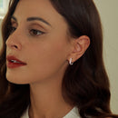 925 Sterling Silver Earrings with CZ in Pavé Setting, 12x3mm, for Women-9