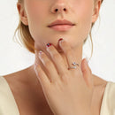 925 Sterling Silver Oxidized Pavé Setting CZ Ring-7