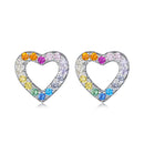 925 Sterling Silver Earrings with Pavé Setting and CZ-1
