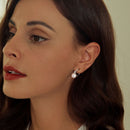 925 Sterling Silver Earrings with Quality Shell Pearl and CZ for Women-7