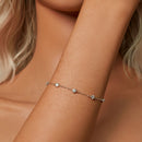 925 Sterling Silver 3mm Moissanite Bracelet for Women-5