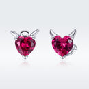 925 Sterling Silver Earrings with Pavé Setting CZ, 1*0.9cm for Women-3