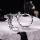 925 Sterling Silver Earrings with Transparent Glass for Women-4