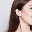 S925 Platinum Plated Pavé Setting CZ Earrings - 1.9*1cm - Women's Jewelry-6
