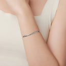 925 Sterling Silver Plated White Gold Bracelet for Unisex-7